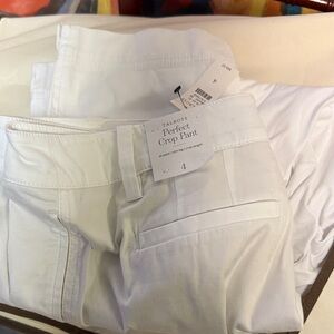 Talbots White Perfect Crop Pant - Classic Cropped Trousers